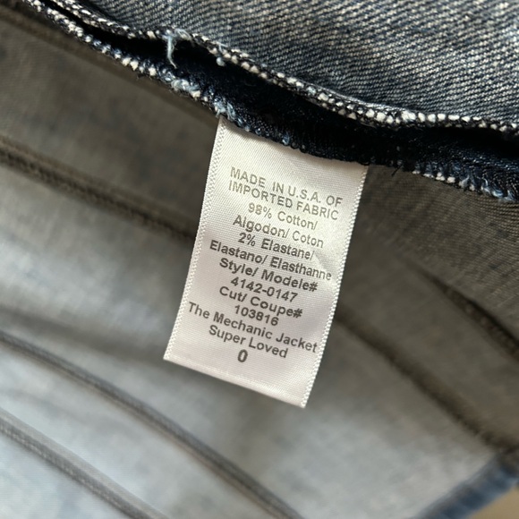 Current/Elliott The Mechanic Jean Jacket Denim Size 0 - Picture 7 of 14